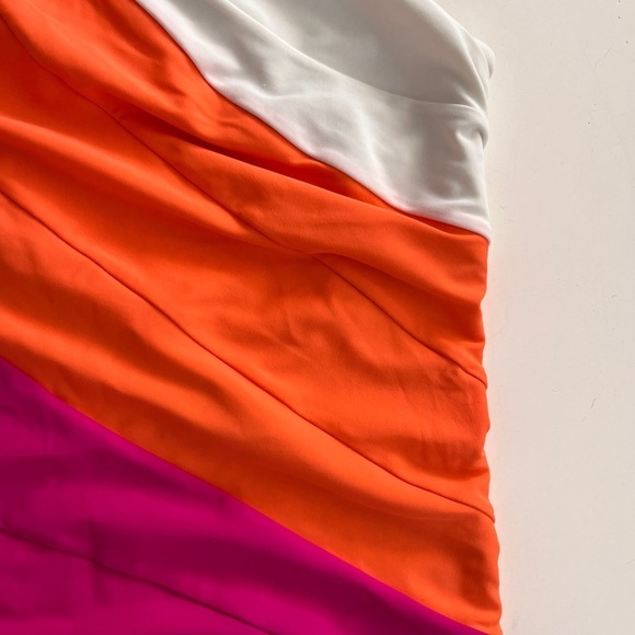 Summer Salt Island Goddess shirred One Shoulder One Piece Size 8LT - Picture 5 of 12